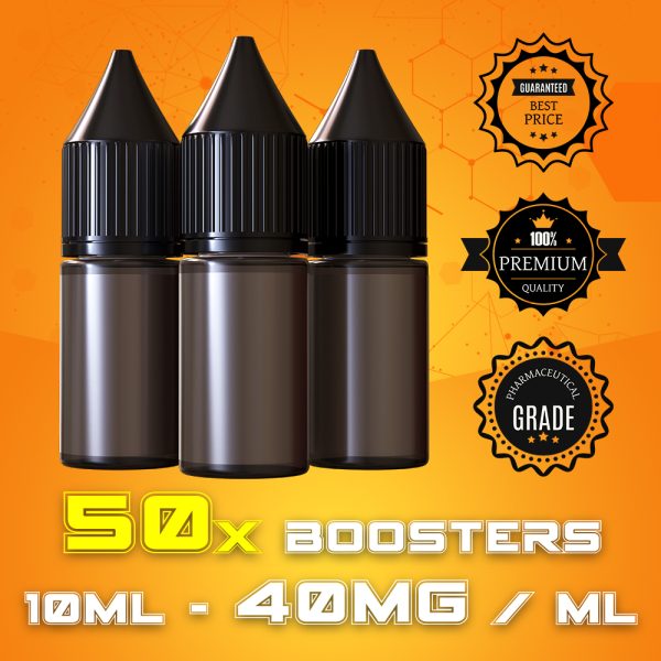 50x MEGANIC NICOTINE BASE BOOSTER 10ML 40MG / ML – 50% VG – 50% PG